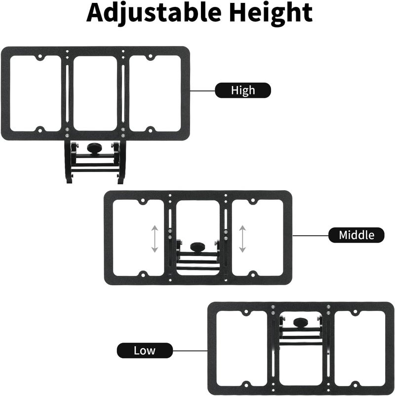 TesFram Tesla Model 3 Highland Front License Plate Holder, Height-Adjustable & No Drill License Plate Mouting Kit with Anti-Theft Features (FIt Model 3 2024-2025 Sep, No Bumper Camera) - Image 4